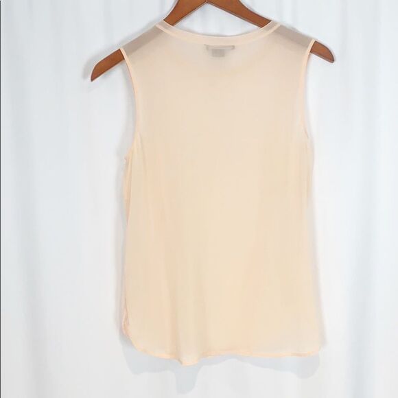 VINCE. PEACH / Blush Sleeveless Silk Blend Top - Picture 8 of 11